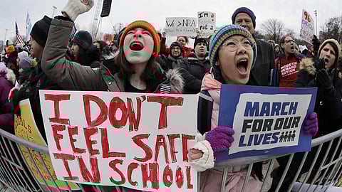 Protests against gun lobby in US