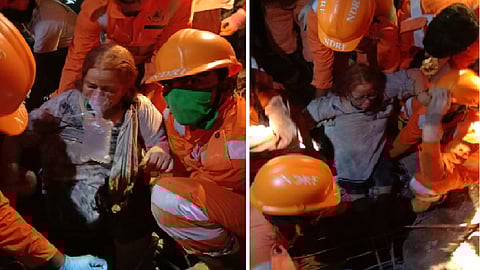 देव तारी त्याला कोण मारी! तब्बल 27 तास मृत्यूशी झुंज देत होत्या मेहरुन्निसा; इमारतीच्या ढिगाऱ्याखालून जवानांनी काढलं सुखरूप बाहेर