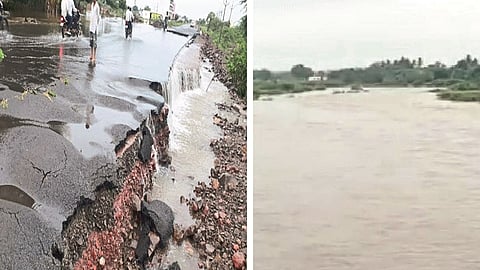 heavy rain in Atpadi, jat, khanapur Taluka; hit the pomegranate & other crops