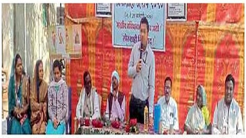 A camp in the village for the benefit of the schemes