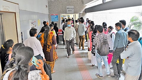 corona Rules were ignored during medical recruitment Nashik Marathi news