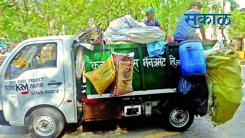 ag and bvg companies collect dry and wet garbage together in nagpur
