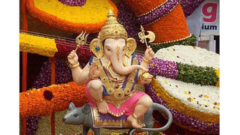 Beautiful Idol Of Guruji Talim Ganapati Pune