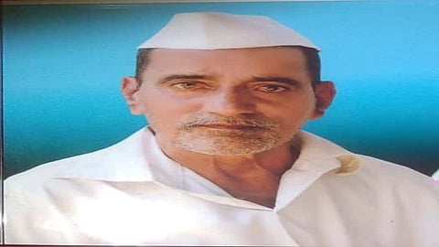 old man walk on a small irrigation project slipped and died