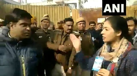 delhi election congress leader alka lamba slaps aap worker at voting center