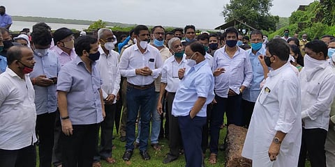 Narayan Rane today visit at Vijaydurg fort