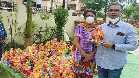 नांदेडला १८ हजार ‘श्रीं’च्या मुर्तींचे संकलन करण्यात आले.