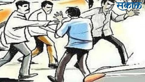 crime in kolhapur two wheeler driver disputes with people by mistake
