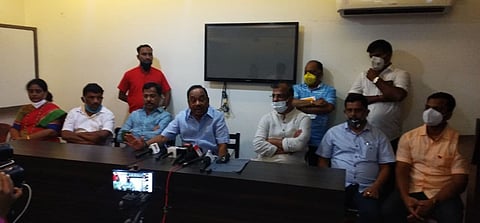 Press conference of Narayan Rane at Kudal sindhudurg district