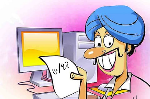 Talathi is in a state of mental stress due to a dispute with the account holders during the day working on the computer till late at night in Rahuri.
