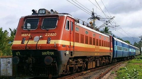 Workers in Belgaum waiting for the special train