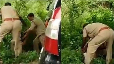UP Police Beat Each Other For Front Seat In Patrol Vehicle
