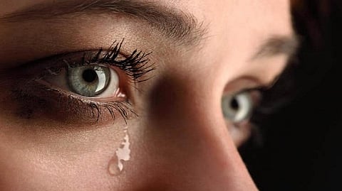 woman crying