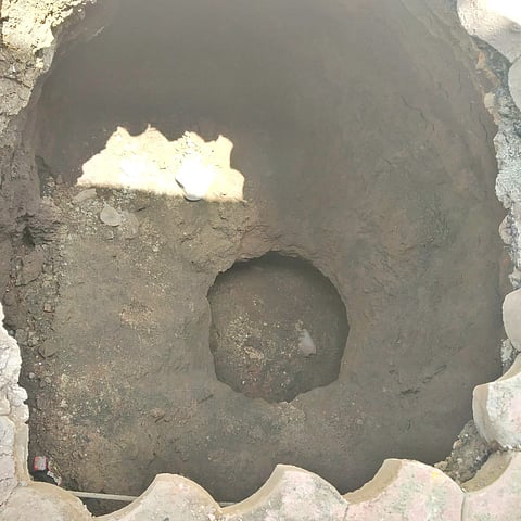 An ancient pit was found in the middle of Digras in Yavatmal district