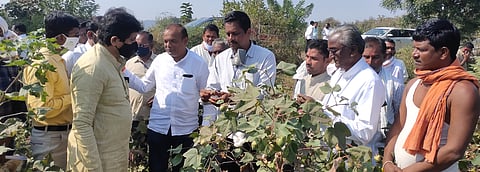 The Congress district president experienced the pain of the farmers