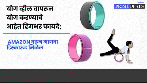 Deep stretching with yoga wheel