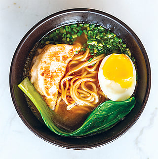 Shoyu ramen with gyoza