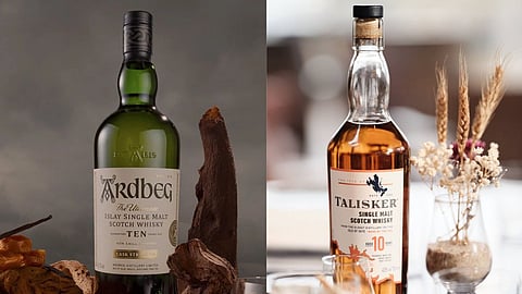 Ardbeg 10 Whisky vs Talisker 10 Whisky Prices in Gurgaon, Delhi, Bengaluru, and Mumbai