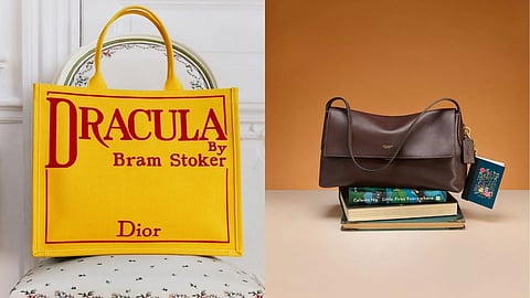 dior book tote, coach book charm