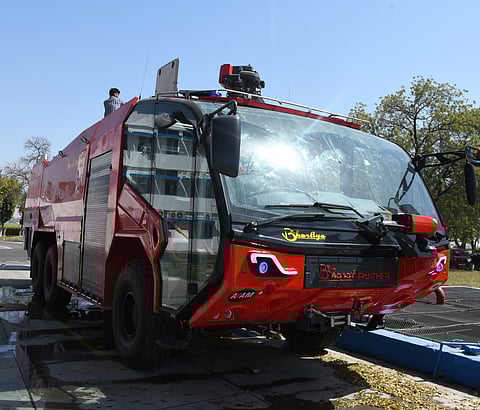 Firefighter truck