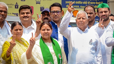 A Delhi court has framed money laundering charges under the PMLA against Lalu Prasad Yadav, Tejashwi Yadav, Rabri Devi and several others in the alleged IRCTC case | File image/PTI