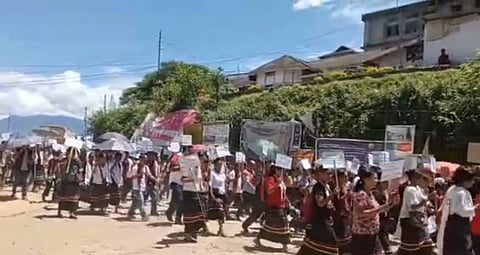 The Eastern Nagaland Peoples’ Organisation (ENPO), during a massive public rally demanding a separate state.