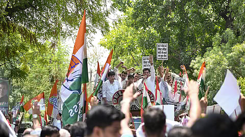Congress protest over NEET results row