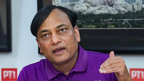 Chairman & MD, Axis My India Pradeep Gupta during an interview with PTI, in New Delhi