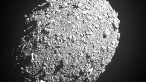 Courtesy: NASA official website| Asteroid moonlet Dimorphos as seen by the DART spacecraft 11 seconds before impact.