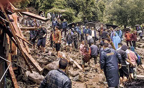 Himachal cloudburst: Rescue operation underway to trace 45 missing people