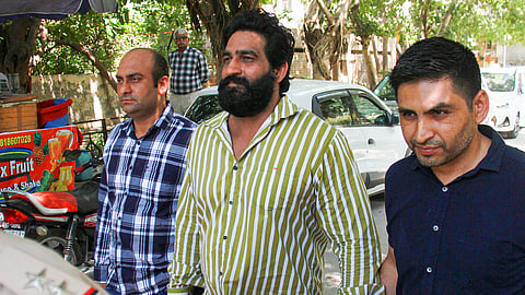 : Social Media influencer Balwant Kataria alias Bobby Kataria being produced before a local court after he was arrested by the Gurugram police in a case of human trafficking