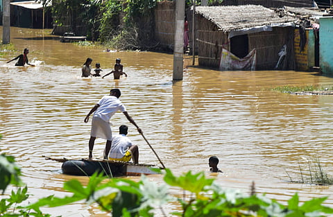 Several trains cancelled, diverted as flood water touches girder of bridge in Bihar