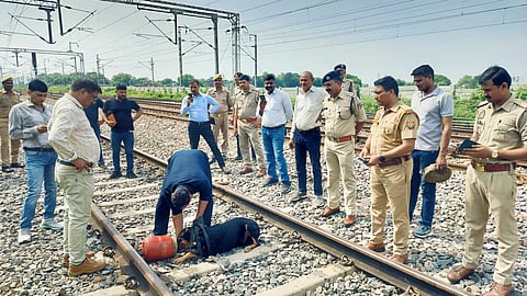 Cylinder found on rail track, goods train driver applies emergency brake; second incident in Sept