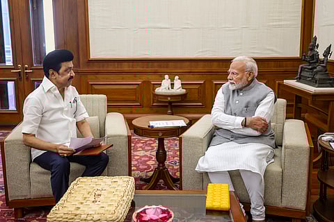 Stalin meets Modi, seeks release of pending funds to Tamil Nadu