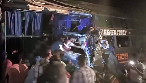 Nine dead, 20 injured in bus accident on NH 30 in Madhya Pradesh