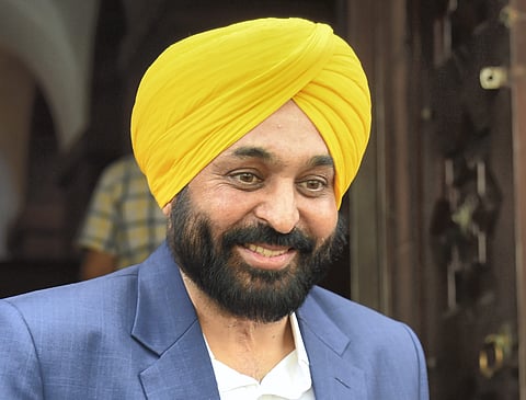 File photograph of Punjab Chief Minister Bhagwant Mann, who has been released from a Mohali hospital after medical investigations and tests