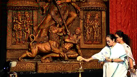 CM Mamata slams critics, inaugurates Durga Pujas across Kolkata and districts