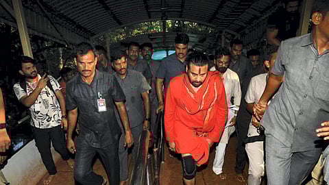 AP Deputy CM Pawan Kalyan visits Tirumala temple with daughters, carries 'Varahi declaration'