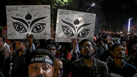 Protests erupt across Bengal on Mahalaya over doctor's tragic death, amid Durga Puja preparations