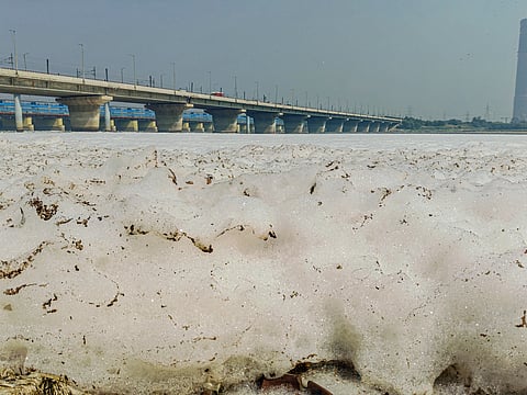 Alarming foam in Yamuna river raises health concerns amid festivities