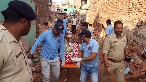 Mother and daughter found dead after house collapse in Morena; Probe ongoing for blast cause