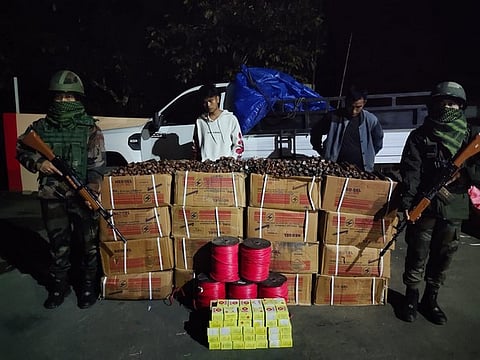 Huge cache of explosives seized in Mizoram
