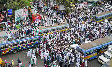Students of Kolkata's Aliah University take out protest rally against Waqf Act