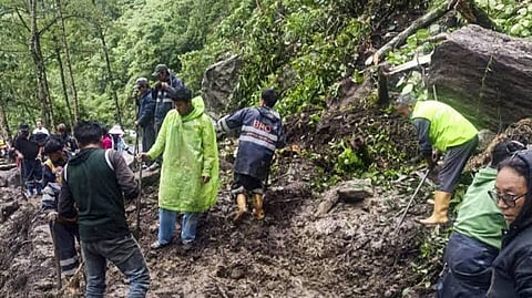 Atleast 3 dead, 9 security personnel missing as landslide hits military camp in Sikkim