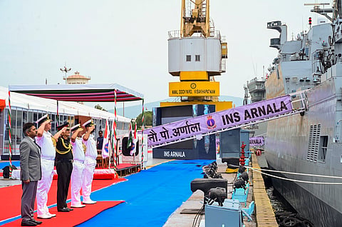 INS Arnala commissioned as Indian Navy’s first shallow-water Anti-Submarine Warfare ship