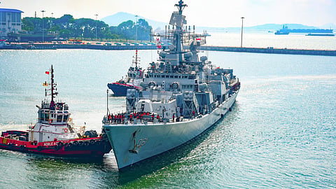 Indian Navy's Eastern Fleet ships arrive in Singapore as part of deployment to South East Asia