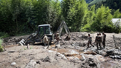 Rescue efforts underway in Angrim Valley after cloudburst landslide