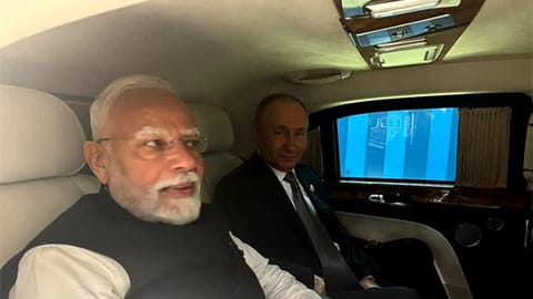 PM Modi, Putin travel in same car for bilateral meet after SCO Summit
