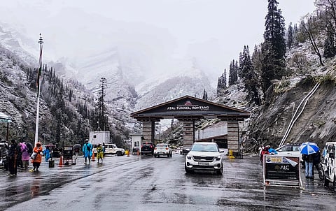 Fresh snowfall in the higher reaches of Himachal