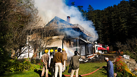 Fire guts Shimla lodge, no casualties reported